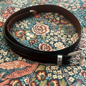 Onyx by Brighton Men's Black Leather Belt